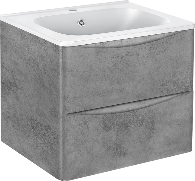 Тумба под раковину подвесная Vincea Paola 58,9 см Beton VMC-2P600BT (детальная фотография), современная, hi-tech, лофт
