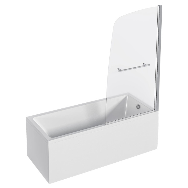 Шторка для ванны 1Marka 82х150 см профиль хром Р-03 (детальная фотография)