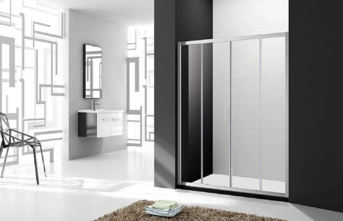 Душевая дверь в нишу Cezares Molveno 170 см стекло рифленое Punto, без антикальциевой обработки - фото 1