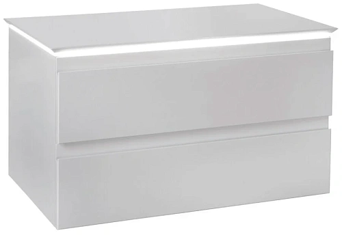 Тумба под раковину подвесная Jacob Delafon Madeleine 80 см с подсветкой, белая глянцевая - фото 7