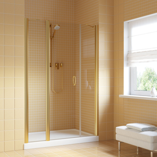 Душевая дверь стекло прозрачное Vegas-glass EP-2F 135 01 L (детальная фотография), в нишу, стеклянные