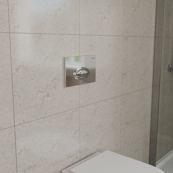 Клавиша смыва D&K Rhein.Marx хром DB1399001 (детальная фотография), слив эконом-стандарт с двумя клавишами