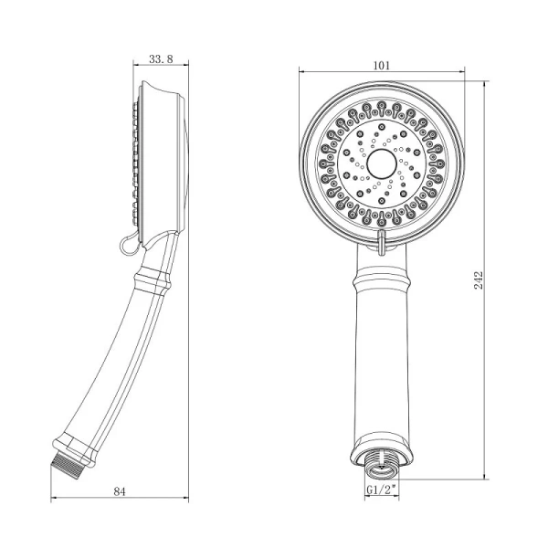Лейка для душа Lemark хром LM8118C (детальная фотография), душевые лейки