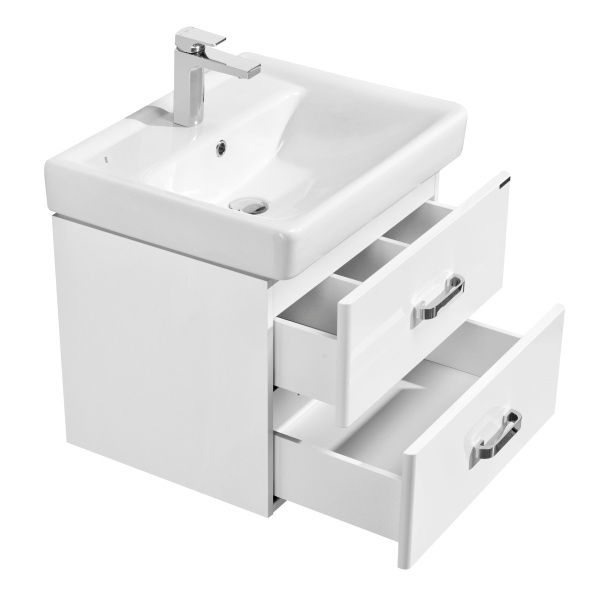 Тумба под раковину подвесная Акватон Америна 70 см белая 1A137601AM010 (детальная фотография), подвесная, пристенная
