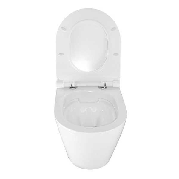 Унитаз подвесной Azario Nova безободковый AZ2217 (детальная фотография), белые