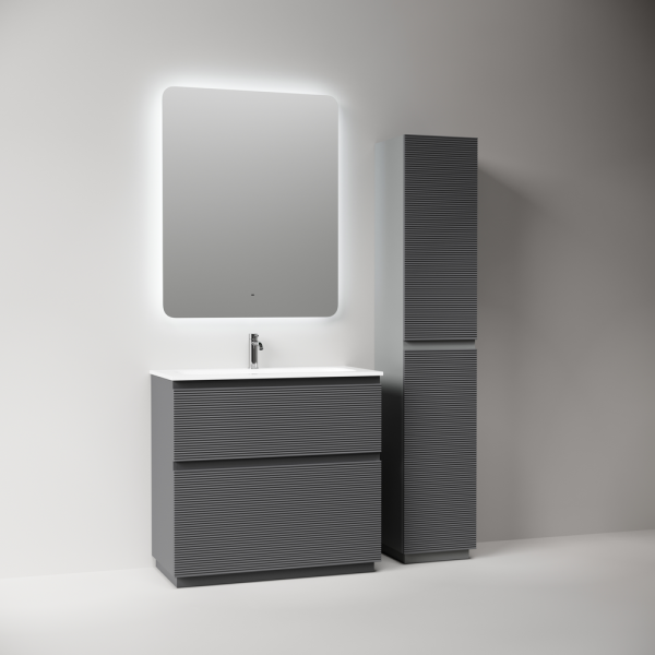 Тумба под раковину напольная Sancos Folk Floor 90 см grey soft FL90FGS (детальная фотография), моноблок