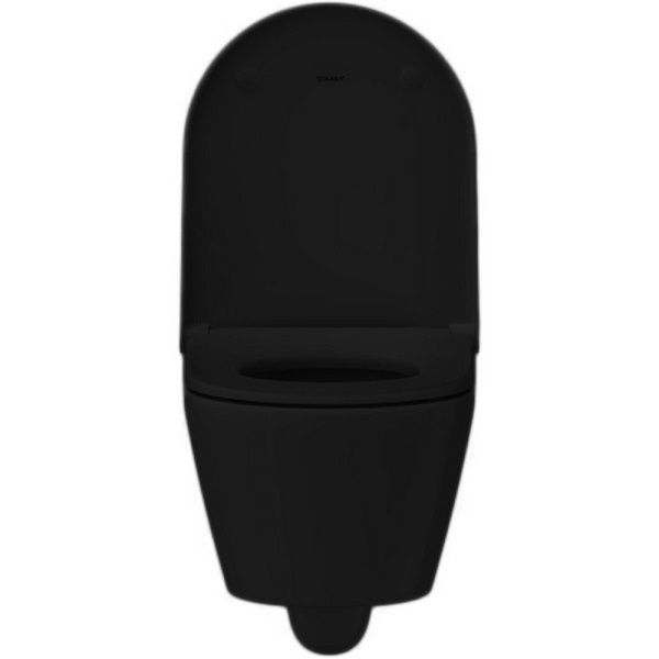 Унитаз подвесной Duravit D-Neo черный матовый 2577098900 (детальная фотография), без бачка, со скрытым бачком