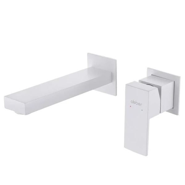 Смеситель для раковины Abber Daheim белый матовый AF8212W (детальная фотография)