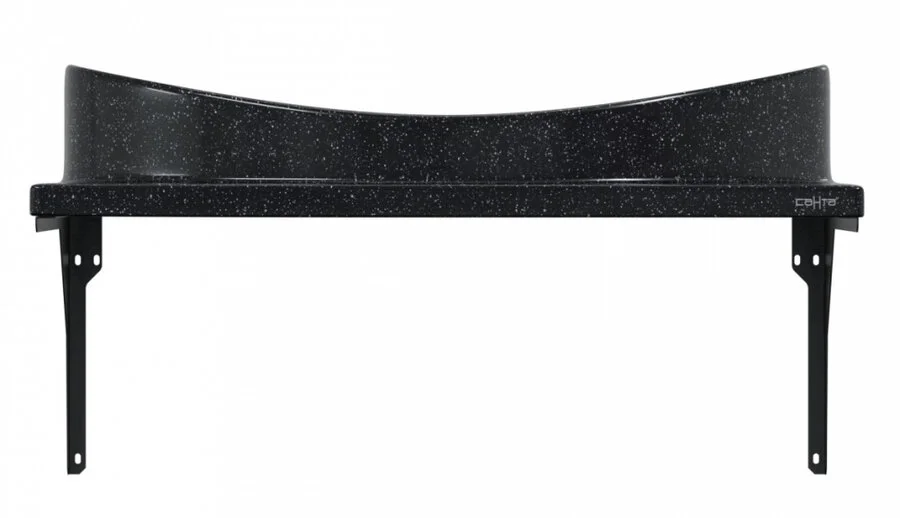 Раковина СанТа Вега 90014 70 см литьевой мрамор (детальная фотография), черные, другие