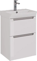 Тумба под раковину подвесная Lemark Buno 50 см белый глянец