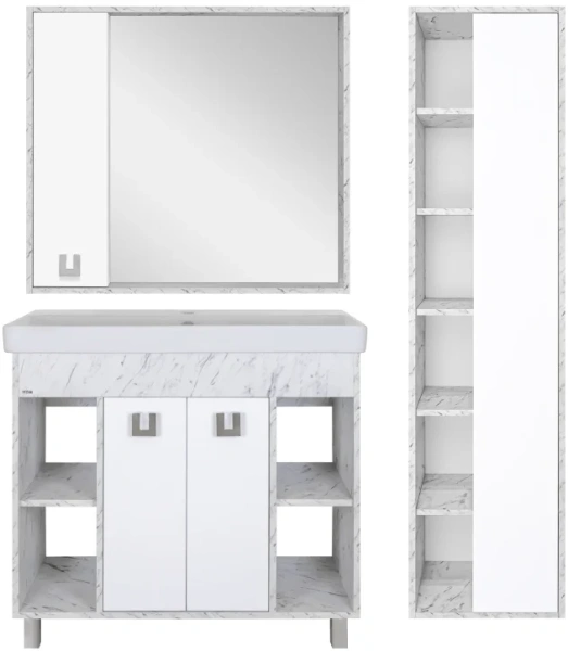 Зеркальный шкаф Misty Мия 90 см левый П-Ми03090-01Л (детальная фотография), по запросу