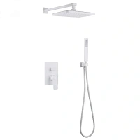 Душевой комплект Abber Weiss Insel белый матовый