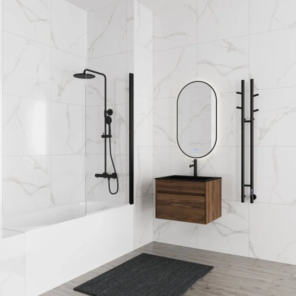 Ванна акриловая Vincea VBT-2B150-LG, 150 x 70 см, с ножками, белая (детальная фотография), 150 см