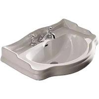 Раковина Kerasan Retro 73 см с 3 отверстиями под смеситель, белая