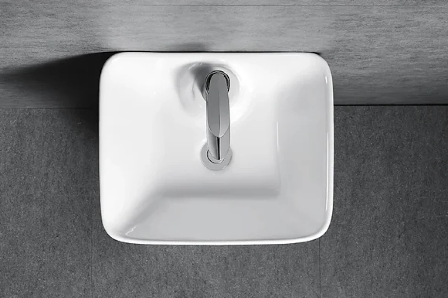 Раковина напольная Ceruttispa Dorris 43 см белая CT7830 (детальная фотография), современные, hi-tech