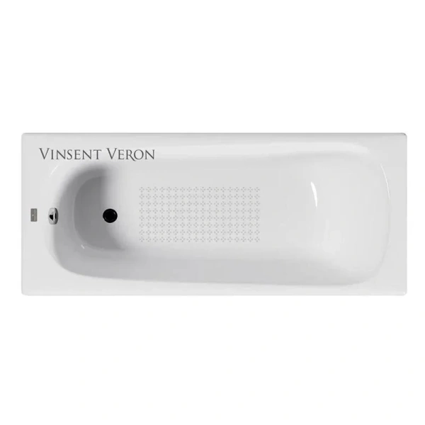 Чугунная ванна Vinsent Veron Concept VCO1607042-AS, 160 x 70 см, с антискользящим покрытием, цвет белый (детальная фотография)