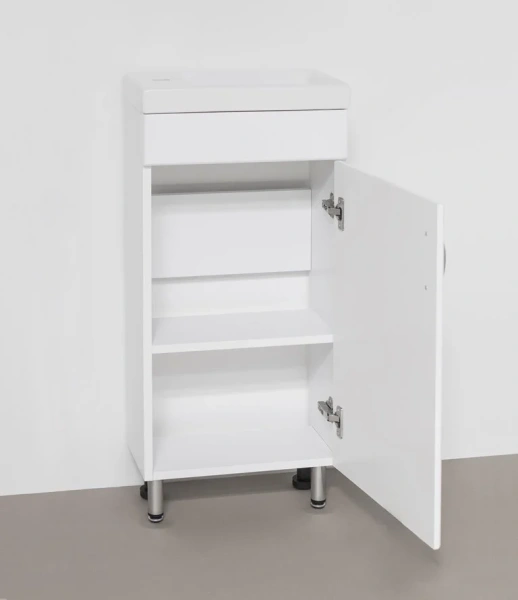 Тумба под раковину напольная Style Line Эко Стандарт 40 см белая ЛС-00000307 (детальная фотография), напольная, пристенная