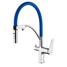 Смеситель для питьевой воды Lemark Comfort хром/синий