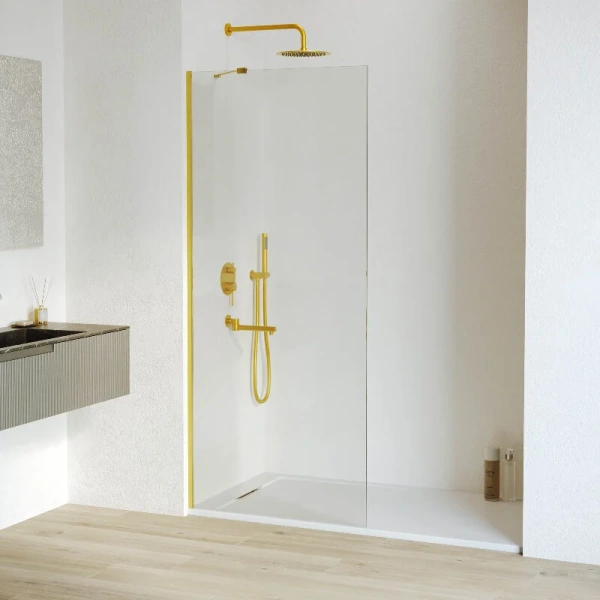 Душевая перегородка RGW Walk In WA-110Gb 70 см профиль золото 351011007-16 (детальная фотография)