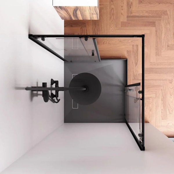 Душевой уголок Am.Pm Sunny 90x90 см черный матовый W87G-403-9090-BT (детальная фотография), 90х90