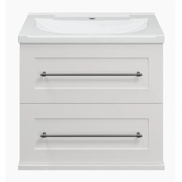 Тумба под раковину подвесная Misty Марта 60 см белая П-Мрт09060-011Пр (детальная фотография)