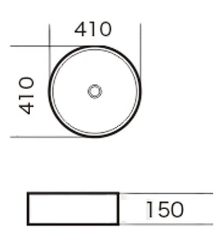 Раковина Grossman 41 см фаянс GR-3013 (детальная фотография), современные, hi-tech