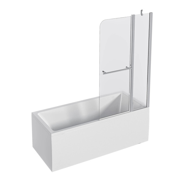 Шторка для ванны 1Marka 85х150 см прозрачное стекло P-05 (детальная фотография)