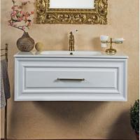 Тумба под раковину, цвет белый матовый, фурнитура бронза, La Beaute Cornelia