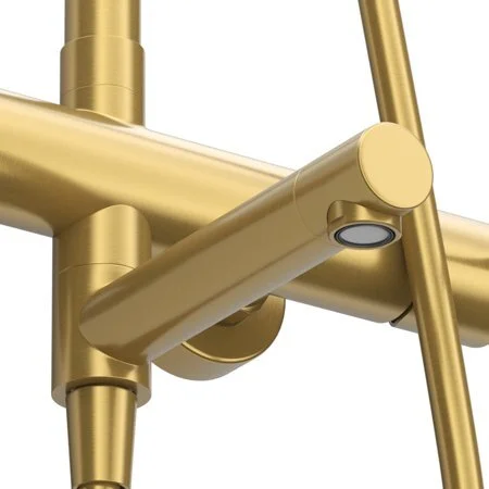 Душевая стойка Cezares Relax брашированное золото RELAX-CVD-BORO (детальная фотография), с изливом