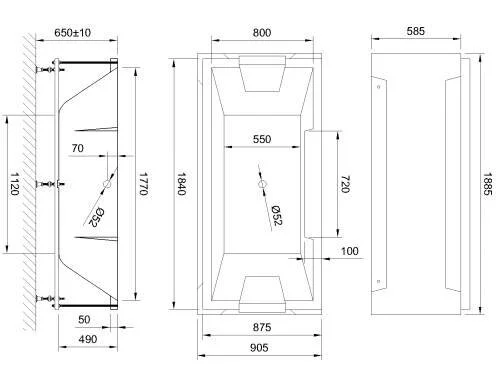 Акриловая ванна Royal Bath Triumph RB665102 185 х 87 см в сборе RB665102SB (детальная фотография), акриловые