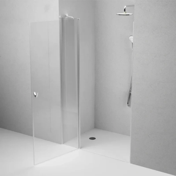 Душевая дверь в нишу Am.Pm Sunny 120 см профиль хром W87G-120-1P-MT (детальная фотография), прозрачные