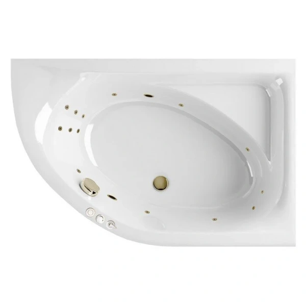 Ванна гидромассажная Excellent Aquarella Smart 150 x 100 см, правая, белый/бронза, WAEX.ARP15.SMART.BR (детальная фотография)