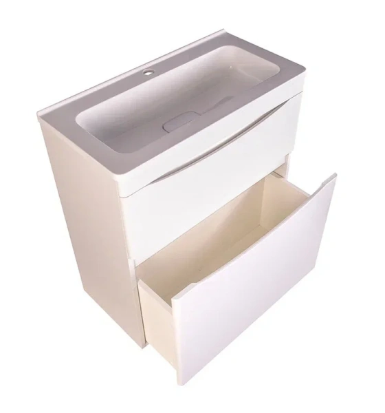 Тумба под раковину напольная Style Line Бергамо 70 см белая СС-00002310 (детальная фотография), напольная, пристенная