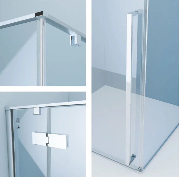 Душевой уголок IDDIS Slide SLI6 90х90 см угловой (детальная фотография), хром, черные