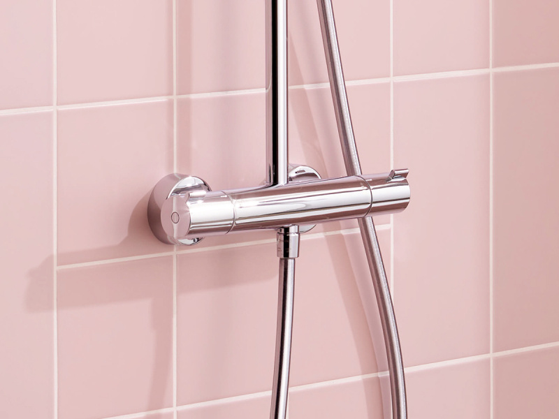 Душевая стойка Hansgrohe Crometta E хром 27298000 (детальная фотография), с тропическим душем
