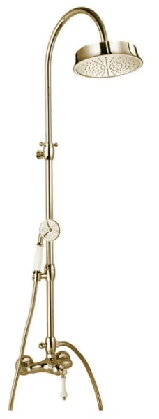 Душевая стойка Cezares Margot золото ручка белая MARGOT-CD-03/24-Bi (детальная фотография)