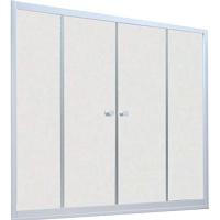 Душевая шторка на ванную профиль белый стекло сатин Vegas-glass