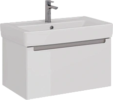 Тумба с раковиной подвесная Lemark Buno Mini LM05BM80T 80 см направляющие с доводчиком