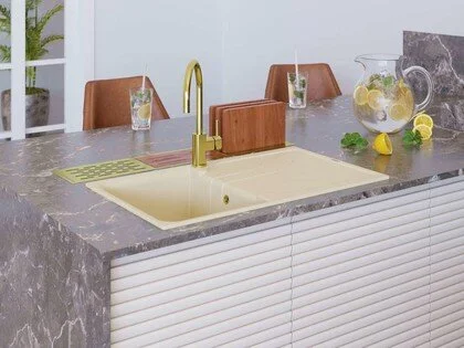 Мойка для кухни Omoikiri Yasugata 86-WH 86 см белая 4993871 (детальная фотография), из искусственного гранита