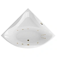 Ванна гидромассажная Excellent Glamour Line 150 x 150 см, белый/золото, WAEX.GLA15.LINE.GL