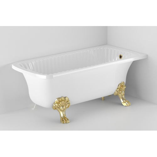 Ванна из искусственного камня Migliore Olivia Angolare 174х80 см фурнитура золото 25444 (детальная фотография), угловые