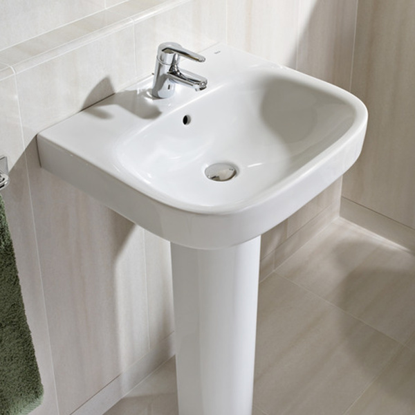 Раковина Roca Debba 50 см белая 32799600Y (детальная фотография), из санфарфора