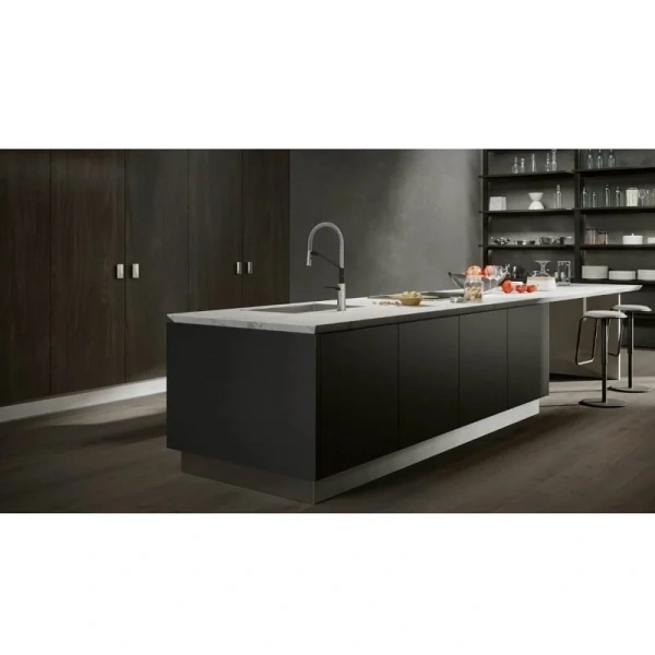 Смеситель для кухни Nobili Heron хром/черный HR125300CB (детальная фотография), хром, черные, комбинированные