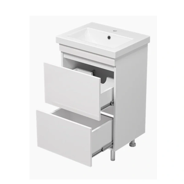 Тумба под раковину напольная Misty Енисей 46 см белая Э-Ени01050-0112Я (детальная фотография), моноблок