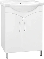 Тумба под раковину напольная Style Line Эко Стандарт 56 см белая