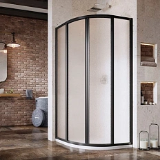 Душевой уголок Ravak Supernova 90x90 см профиль черный, стекло матовое
