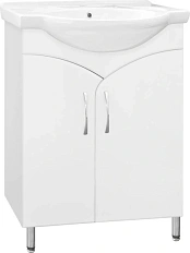 Тумба под раковину напольная Style Line Эко Стандарт 56 см белая