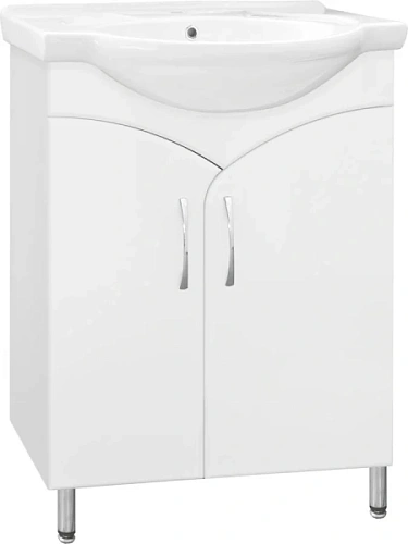 Тумба под раковину напольная Style Line Эко Стандарт 56 см белая - фото 1