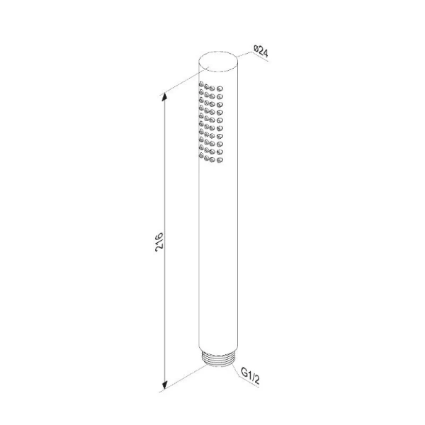 Лейка для душа Damixa Scandinavian Pure 936020 1 функция (детальная фотография), душевые лейки