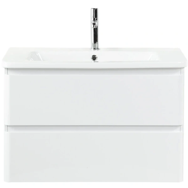 Тумба под раковину подвесная BelBagno Albano-Cer 80 см bianco lucido ALBANO-CER-800-2C-SO-BL (детальная фотография)